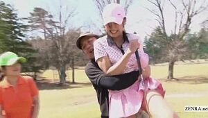 Subtitled uncensored HD Japanese golf outdoors exposure